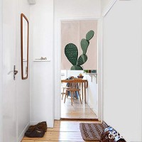 YVQO Nordic Style Koi Lotus Leaf Printing Doorway Curtain Cotton Linen Half Partition Noren for Home Decor 2 - B07TYC9TPQ